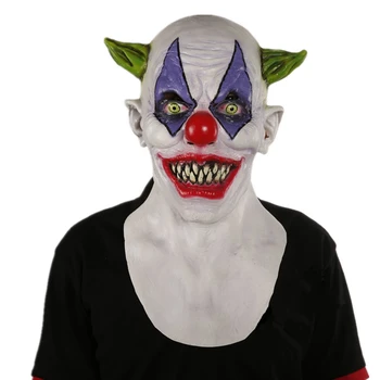 

Deluxe Giggles Creepy Clown Latex Mask Mascaras Halloween Terror Costume Scary Cosplay Accessory