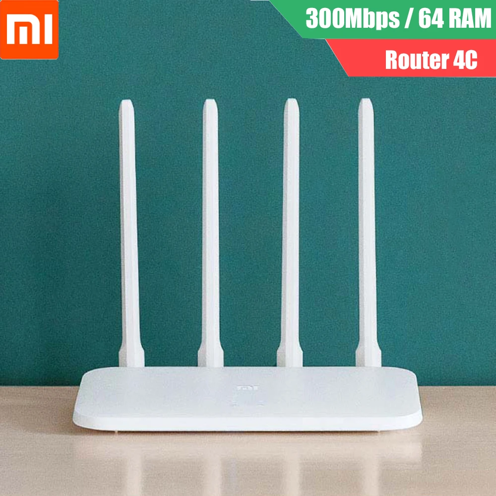Original Xiaomi Mi WIFI Router 4C 64 RAM 802.11 B/G/N 2.4G 300Mbps 4 Antennas Smart APP Control Band Wireless Routers Repeater Original Xiaomi Mi WIFI Router 4C 64 RAM 802.11 B/G/N 2.4G 300Mbps 4 Antennas Smart APP Control Band Wireless Routers Repeater