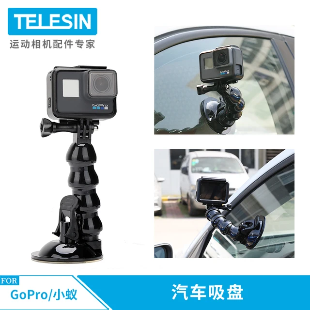 TELESIN 2018 New Accessories Car Suction Cup Adapter Window Glass Mount For Gopro Hero7 6 5 Black Hero 4 3 3+ 4s 5s sj Xiaomiyi