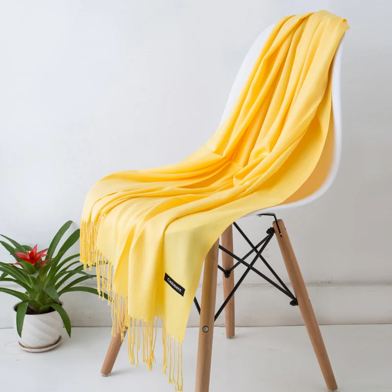 yellow Новинка горячая распродажа мужской шарф унисекс толстые теплые зимние шарфы кашемировый шарф черный и серый деловые шарфы для мужчин - Цвет: yellow