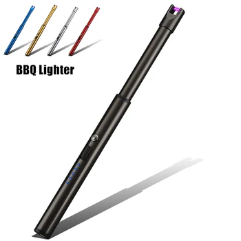 

Longer BBQ Arc Lighter Safety Windproof USB Rechargeable Electric Lighter for Women's Gadgets Kitchen Lighter Smoking Accessory