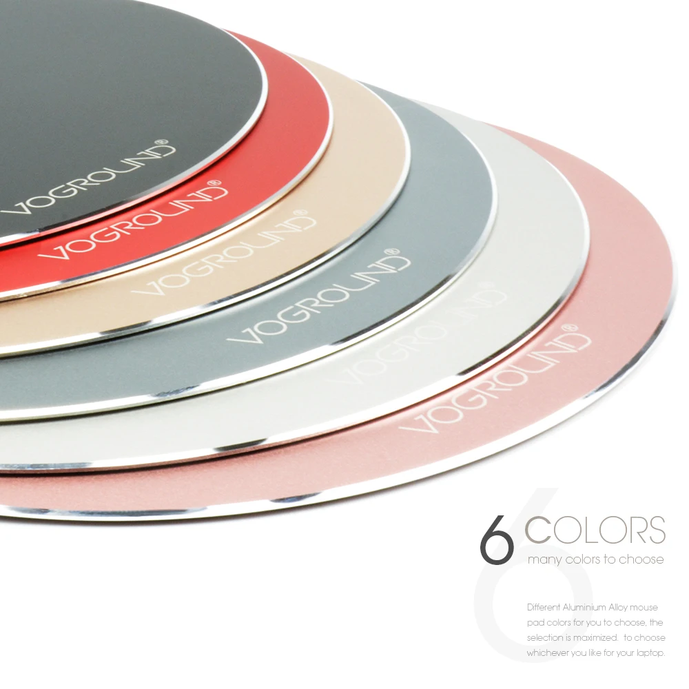 

New Cool 6 Colors Gaming Mouse Mat Creative Metal Mousepad Circle Aluminium Alloy Mouse Pad For Macbook Laptop Notebook LOL