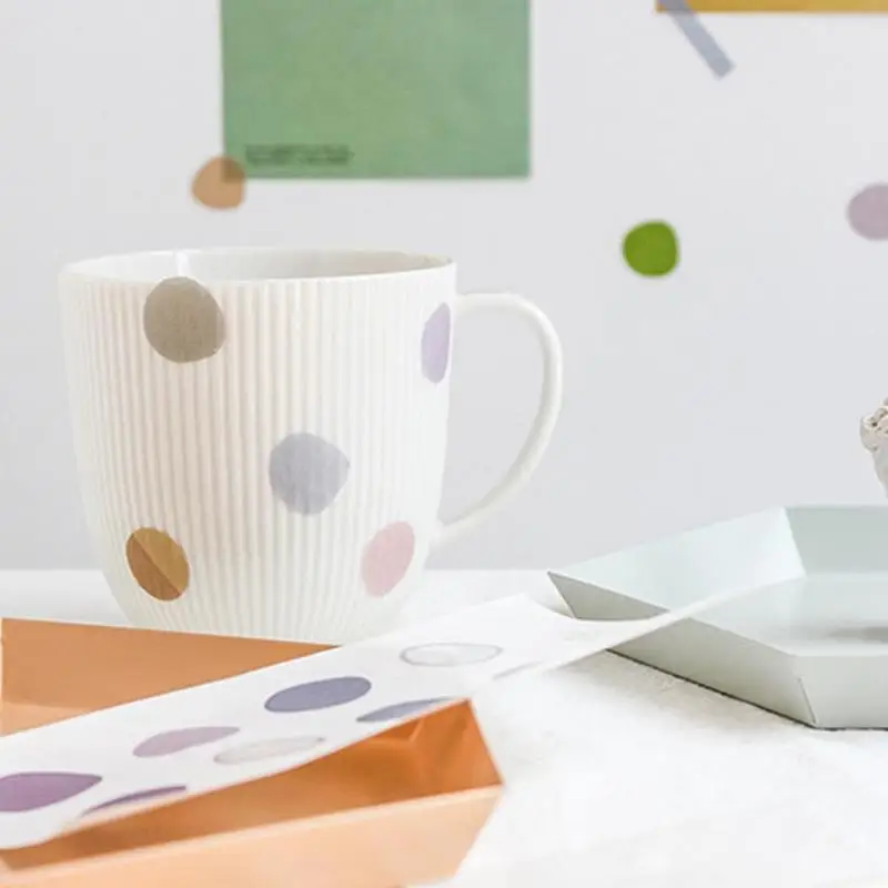 Irregular Round Macaron Stickers Paper Clear Decoration Creative Geometric Adhesive Sticker Kawaii School Supply Bullet Journal