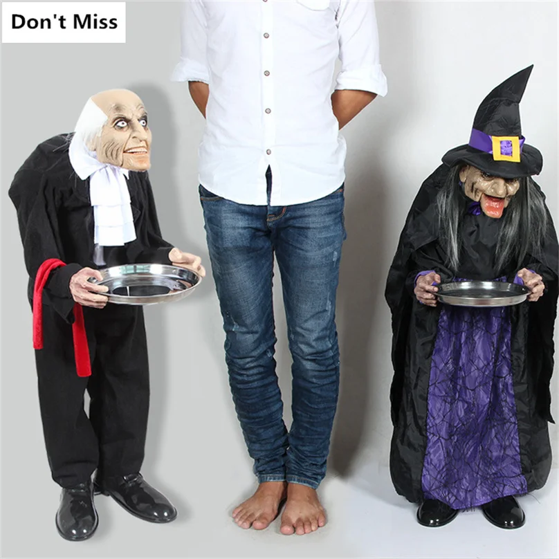 

Halloween Scary Ghost Creepy Prop Housekeeper Witch Devil Horror Halloween Ghost Electric Haunted House Escape Scary Skeleton