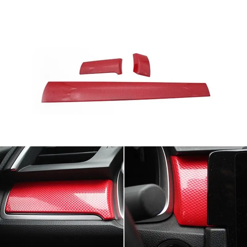

2018 New Interior Dashboard Cover Trim Sticker Carbon Fiber ABS Fits Honda Civic 16-17 US Interior Accessories
