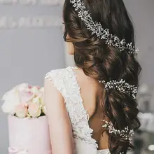 TOPQUEEN HP120-S свадебные аксессуары для волос свадебный головной убор ручной работы с жемчугом и кристаллами серебристого цвета