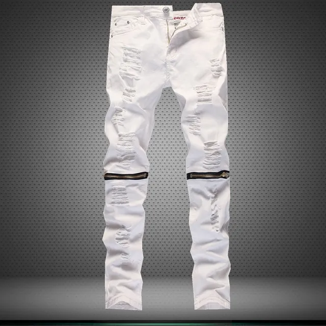 white ripped biker jeans mens