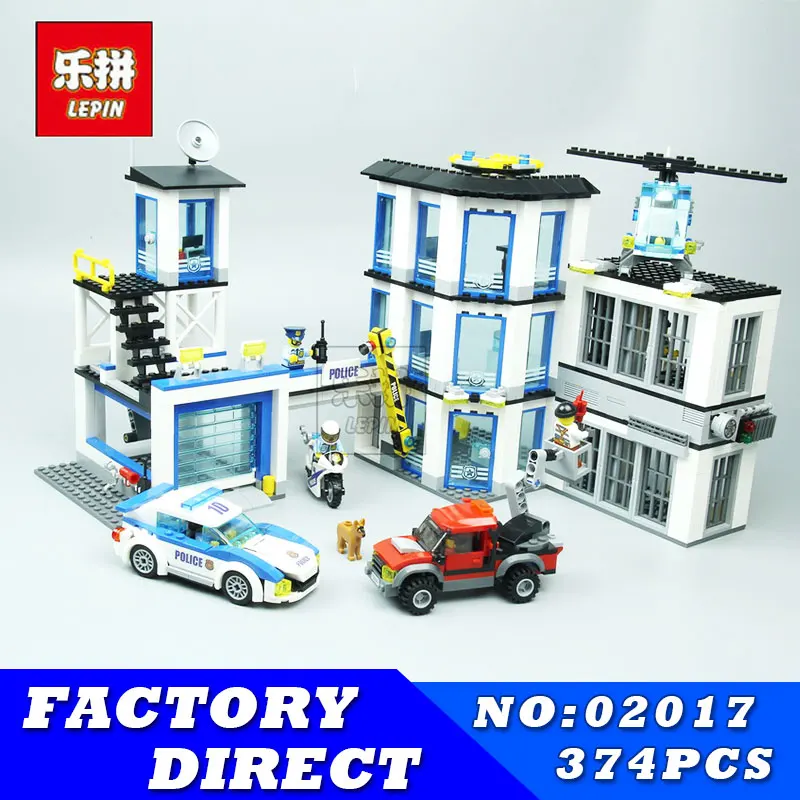 

City Policemen Series LEPIN 02017 374Pcs The Moving Command Car Set Children Educational Building Blocks Bricks Toys Model 6013