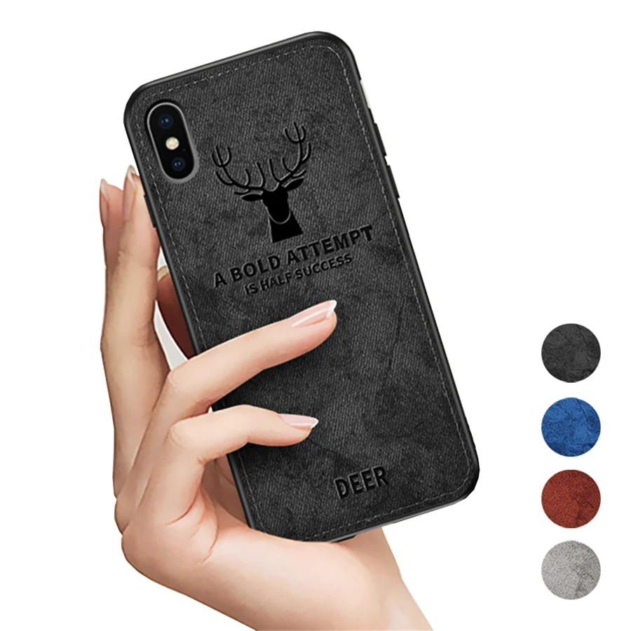 

Fabric Soft Case For iPhone 7 8 6 Silicone Edge Cloth Back Case for iPhone 7 8 6 6s plus Coque For iPhone X XS i8 i7 i6 ix Cases