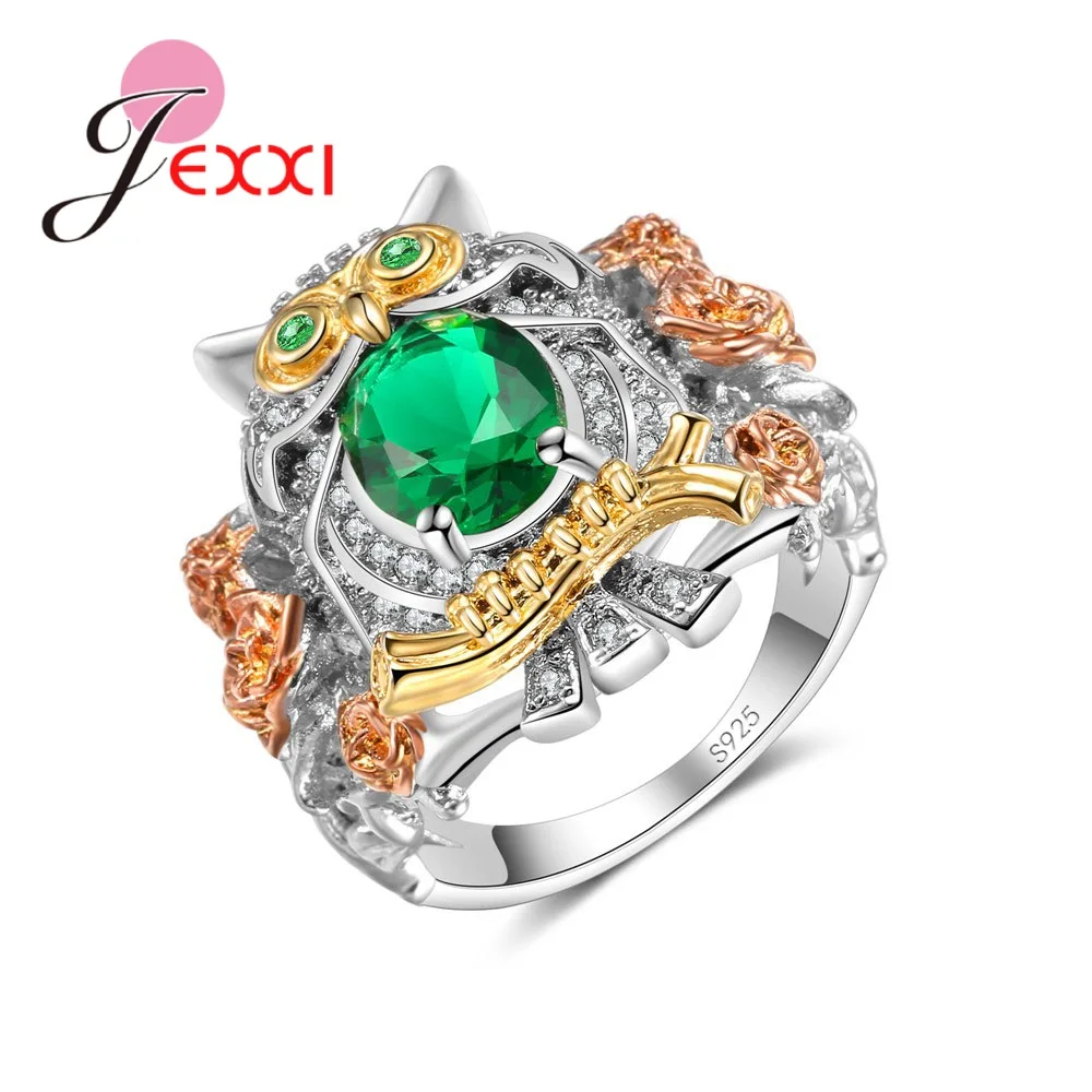 

Fashion Atmosphere Owl Shape Rings For Ladies At the Ball Dinner Party Accessories S90 Austrian Crystal
