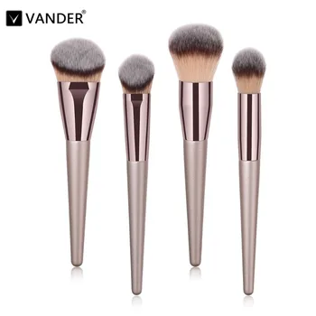 

Professional Soft 4pcs Champagne Makeup Brushes Set Beauty Cosmetic Make Up Face Tools Powder Blush Blending pincel maquiagem