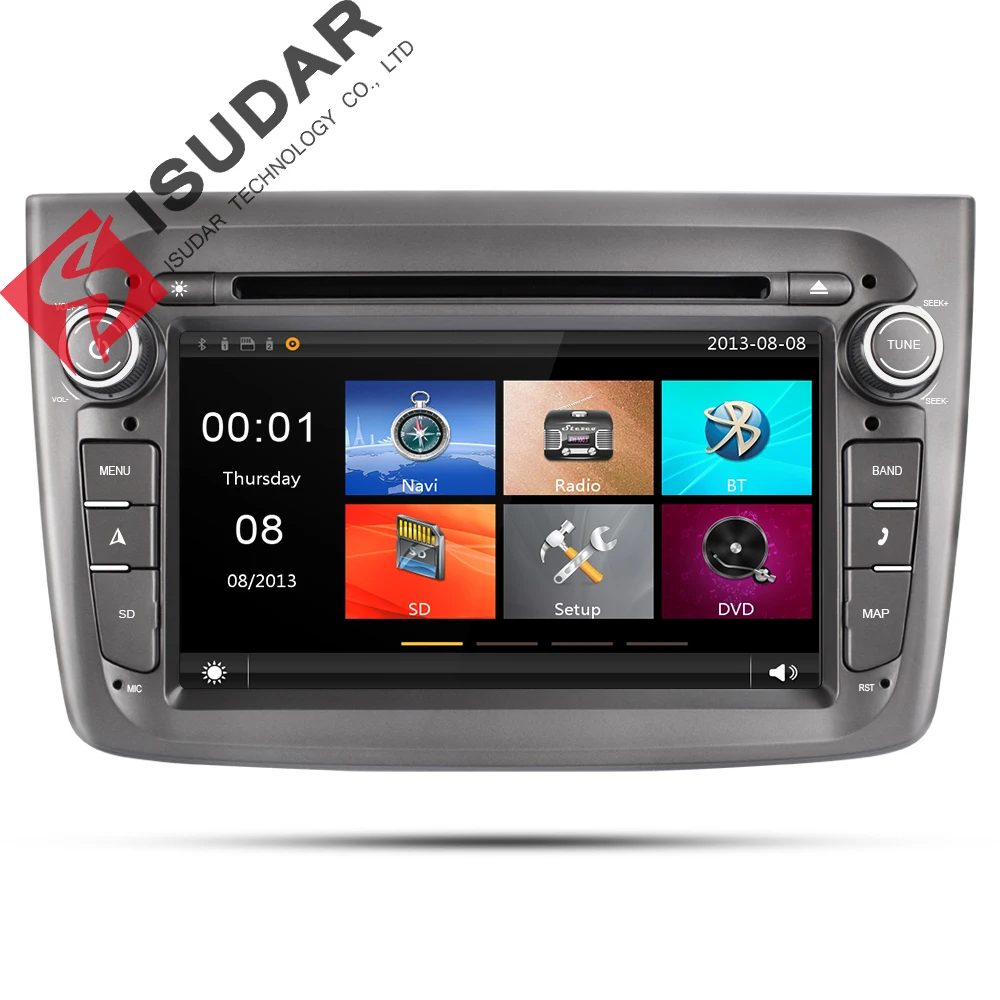 Isudar Автомобильный мультимедийный плеер 1 Din Авто DVD 7 дюймов для Alfa Romeo Mito 2008 с CANBUS