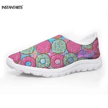

INSTANTARTS Summer Athletic Sneakers For Women Breathable Mesh Sport Shoes Candy Color Girl Outdoor Super Light Running Shoes