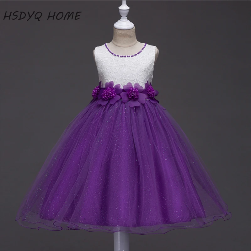 lilac flower girl dresses cheap