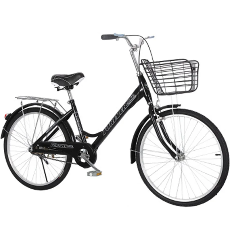 24-Inch Adult Bicycle Men And Women Variable Speed Commuter Bike City Retro Portable Step Princess Student