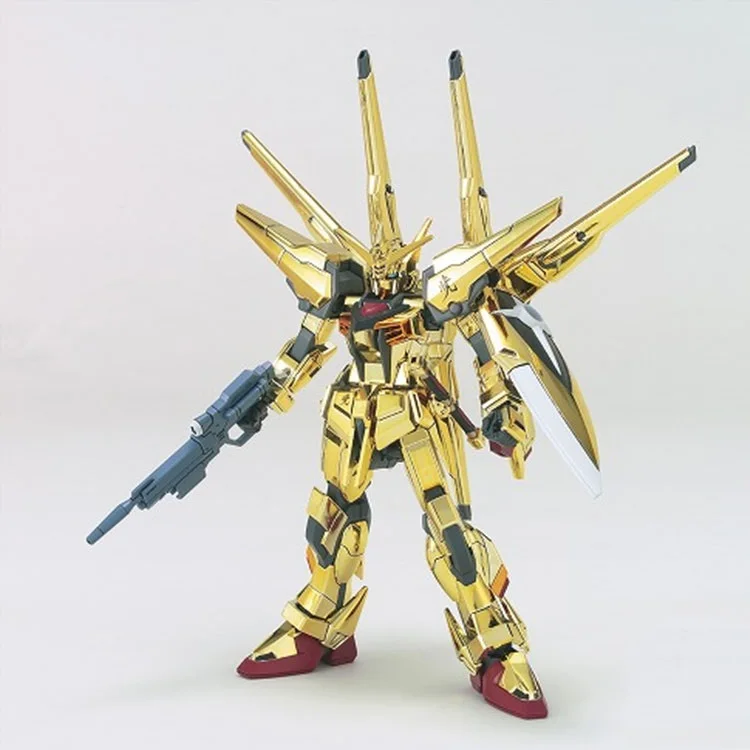 Оригинальная японская модель Gundam HG 1/144 SHIRANUI AKATSUKI SEED DESTINY GOLDEN GUNDAM Mobile Suit детские