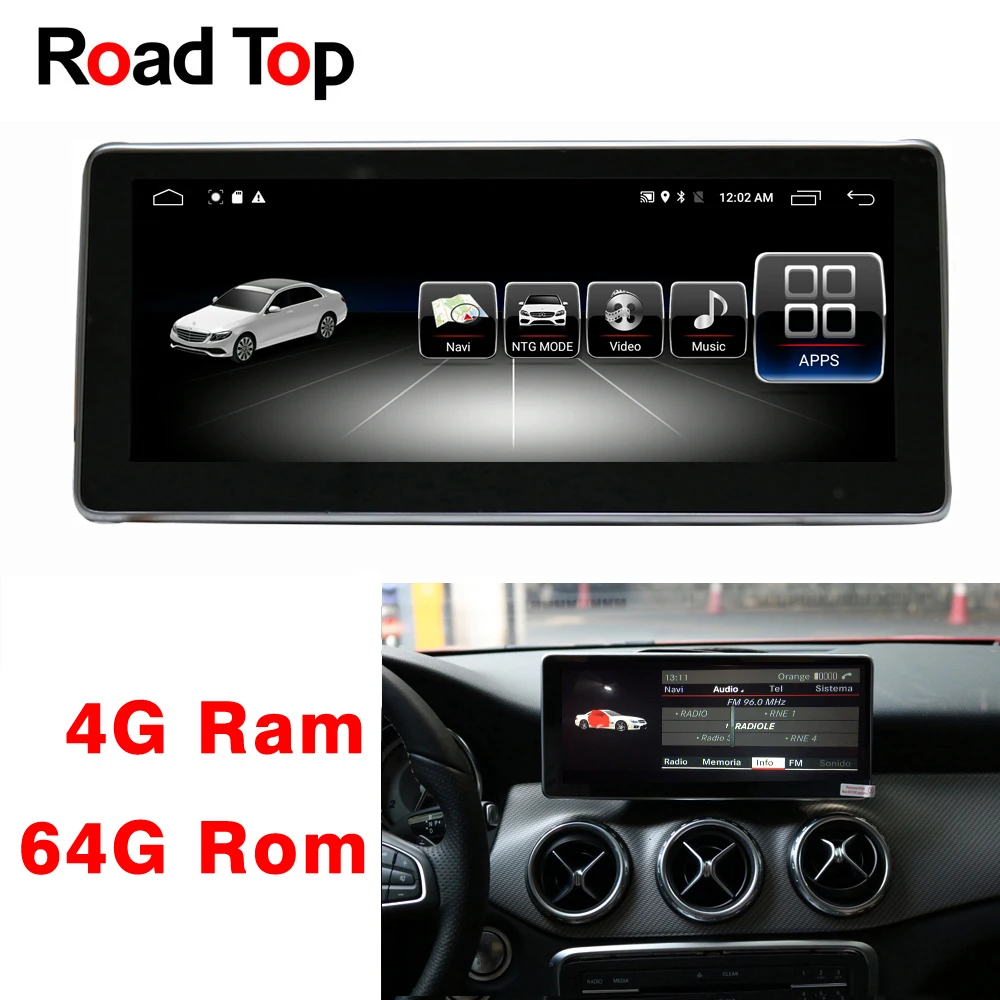 10 25 &quotAndroid Дисплей 4 + 64G для Mercedes Benz класс W176 автомобиля радиомонитор Wi Fi gps