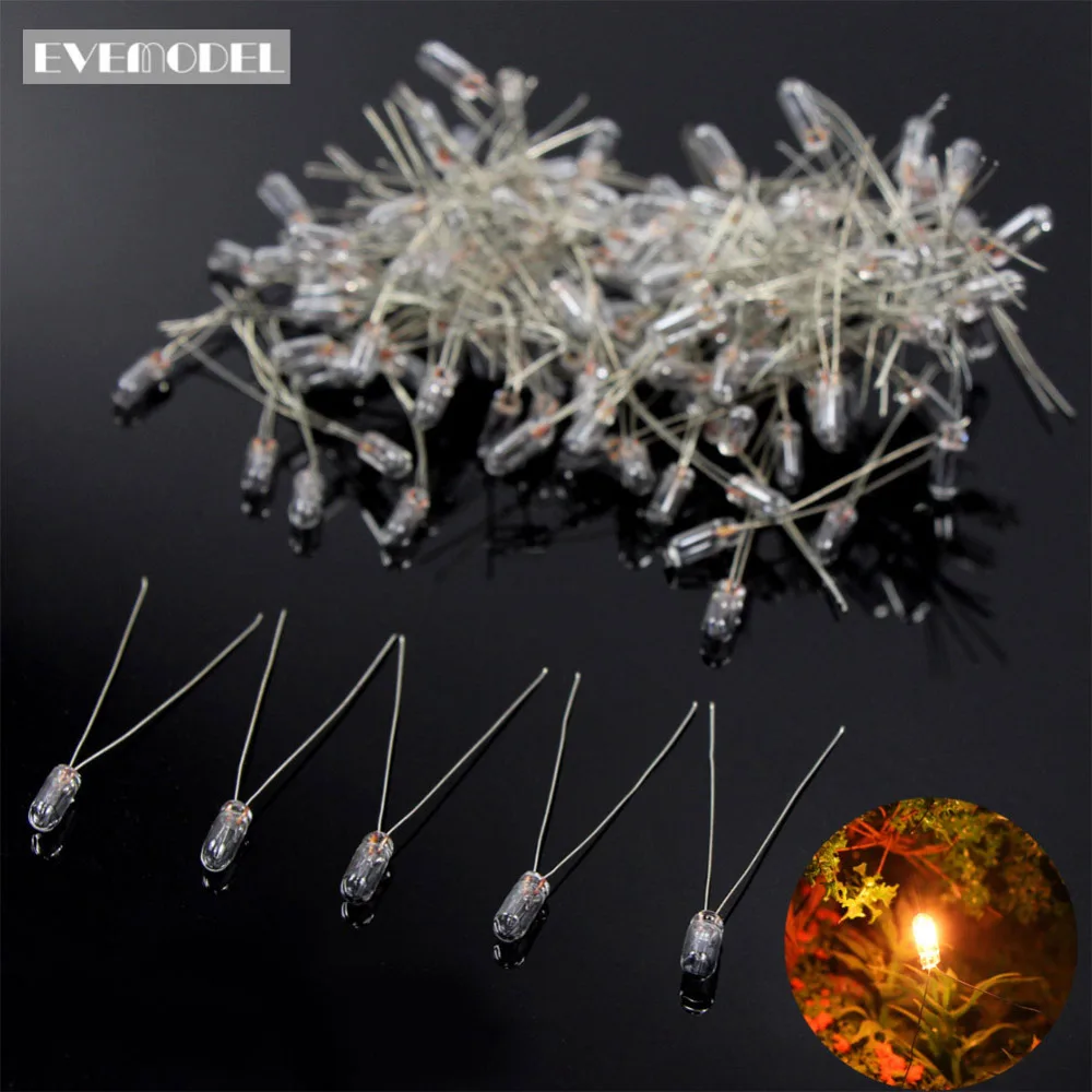 

MP02W 100pcs 3mm Clear Bulbs Miniature 12V Grain of Wheat Bulbs Warm White NEW