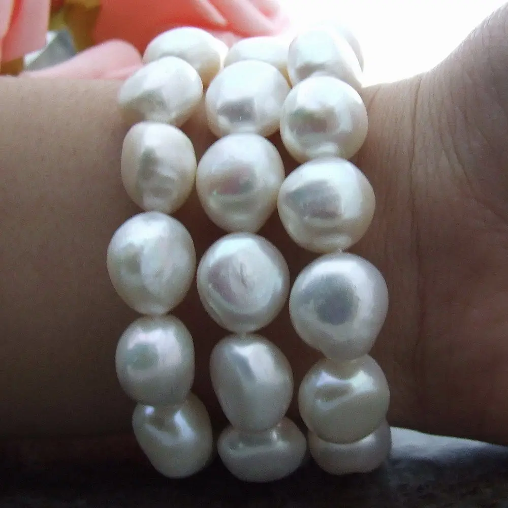 

Women's 8" 13-14MM White Pearl Bracelet