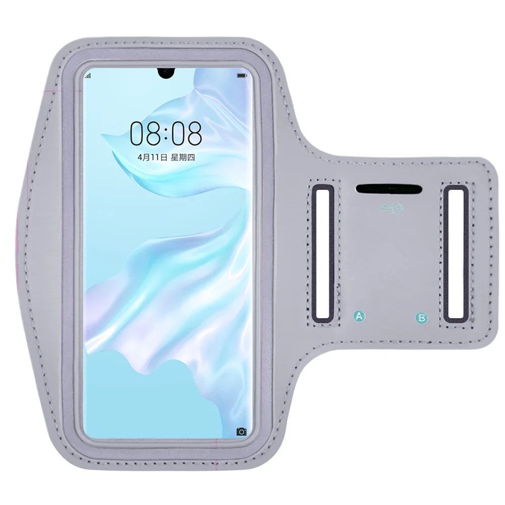 Серый Спортивная сумка для телефона Универсальная повязка на руку для huawei nova 5 5i Pro 4 nova 3e 3i 2 упражнения Бег Защита руки сумка Открытый Чехол - Цвет: Серый