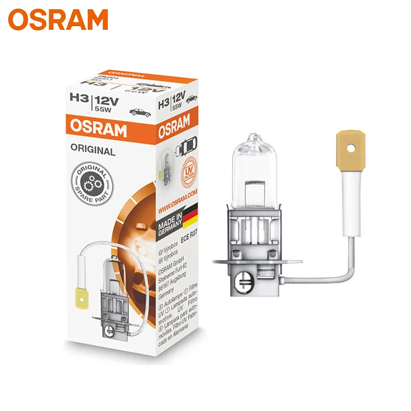 OSRAM H3 12V 55W 64151 PK22s Германия 3200K стандартная оригинальная линия Авто головной светильник противотуманная фара автомобильная лампа OEM Качество(10 шт