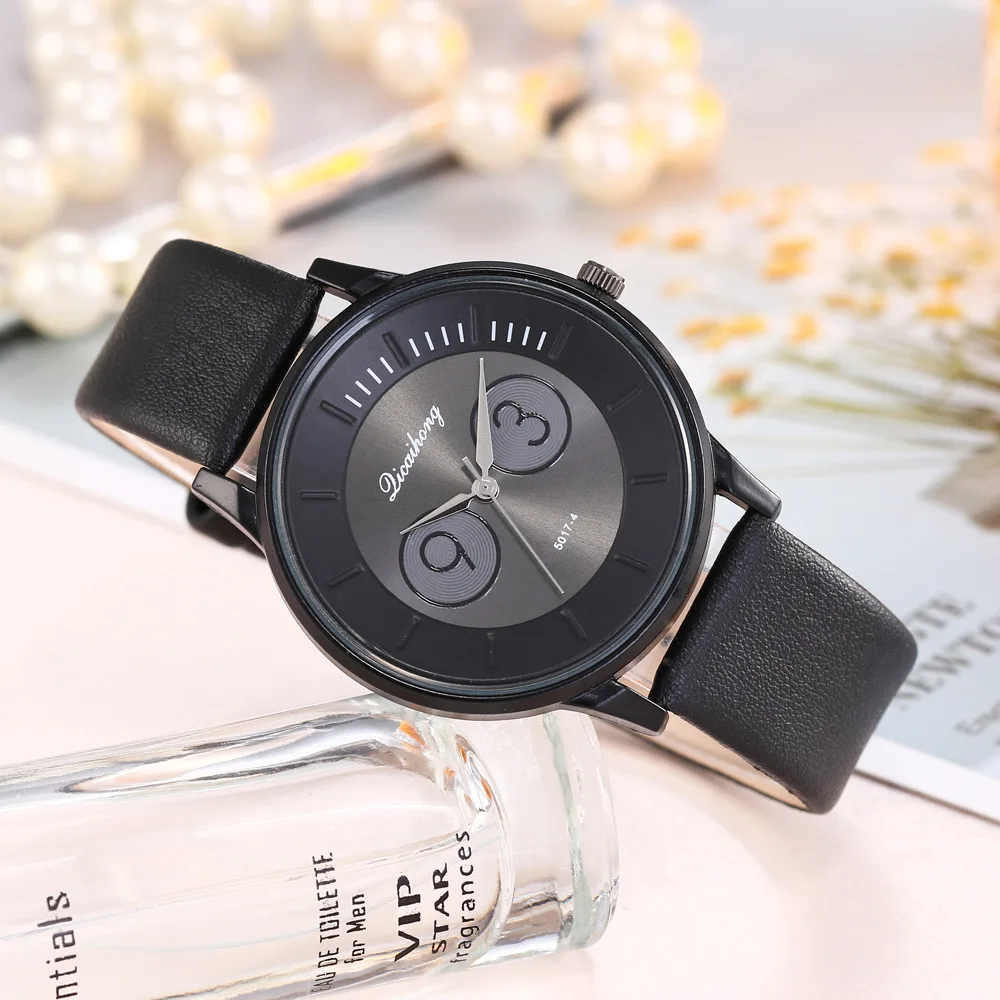 Женские часы, модные креативные простые наручные часы с кожаным ремешком, женские кварцевые часы с аналоговым циферблатом, подарки, Relojes Para Mujer