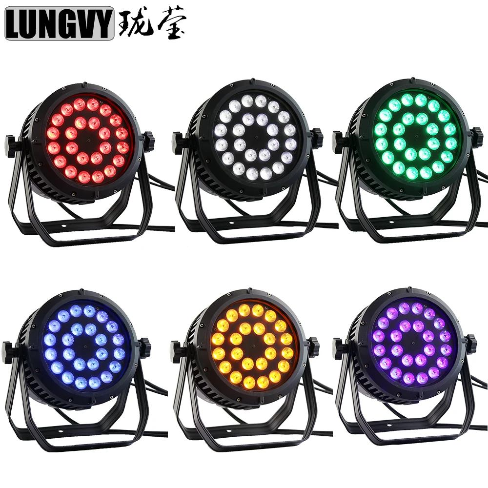 

Free Shipping 6pcs/Lot Outdoor Use 24x18w 6in1 RGBWA UV Waterproof LED Par Cans DMX LED PAR Light For Stage Disco Bar