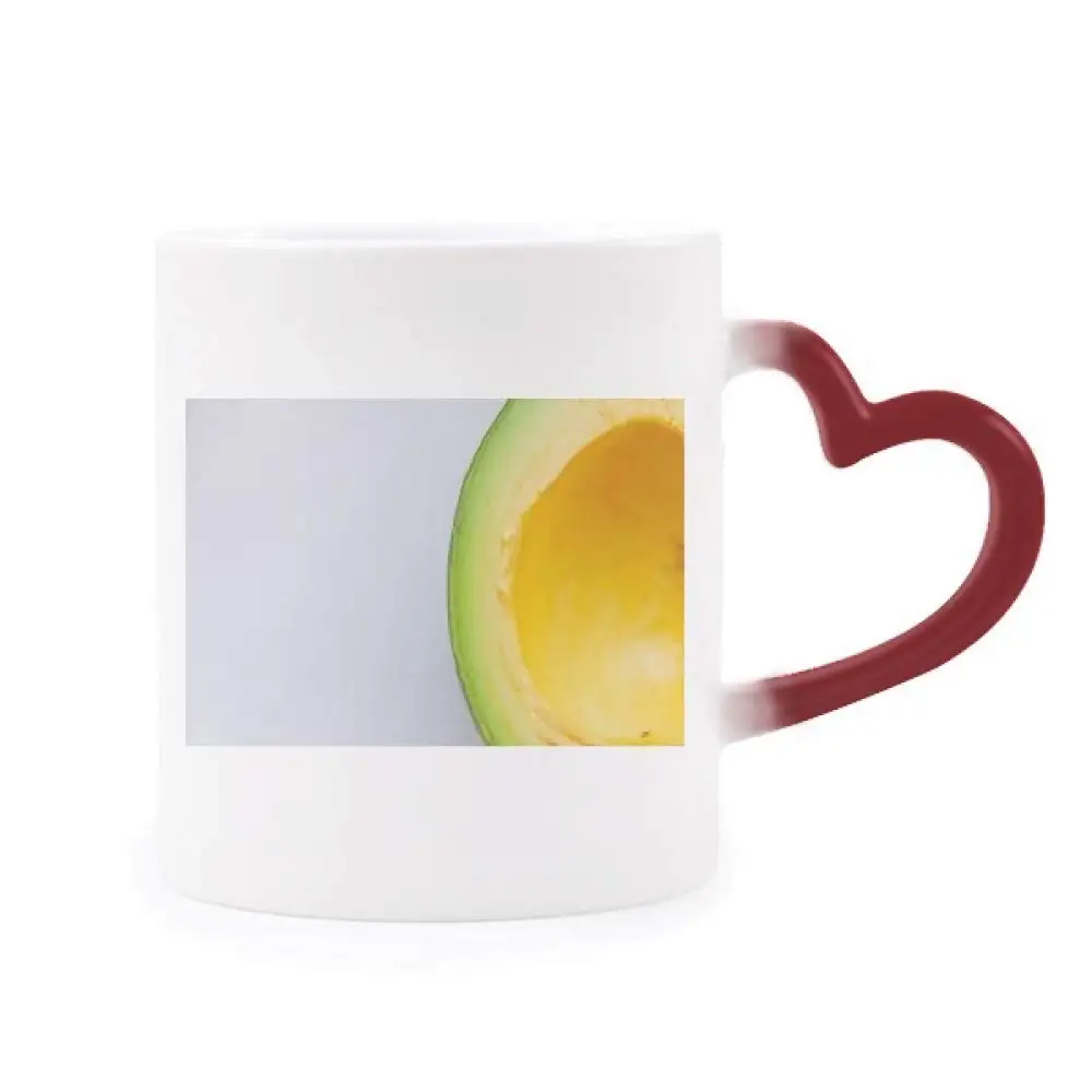 

Fresh Tropical Fruit Avocado Picture Morphing Mug Heat Sensitive Red Heart Cup
