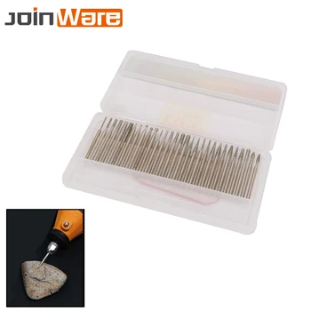 

30Pcs 45mm Diamond Grinding Head Burr Needle Point 3mm Shank Engraving Carving Polishing Glass Jade Stone Drill Bit Rotary Tool