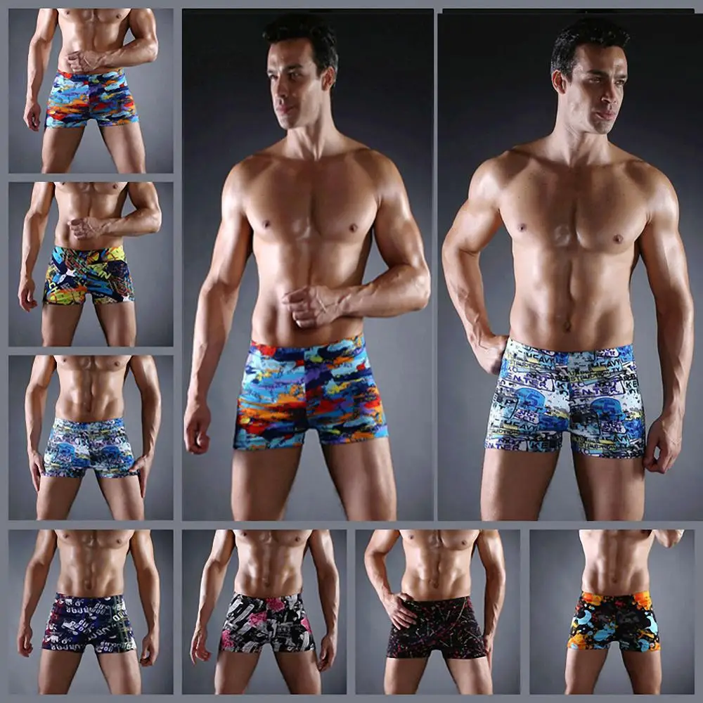 

Sexy Men's Boxer Briefs Swimming Men's Shorts Swimming Swim Trunks Shorts Slim Sexy Swimwear Pants Gifts maillot de bain L-3XL