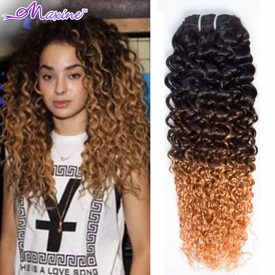 Ombre Curly Hair 4 Bundles Ombre Hair Extensions Malaysian Deep