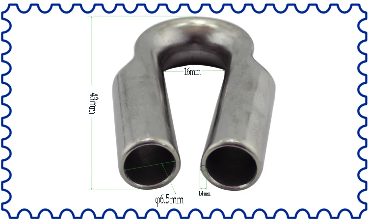 Наперсток из нержавеющей стали для троса лебедки, оборудование для такелажа кабеля 6 мм 8 мм 10 мм 12 мм 15 мм