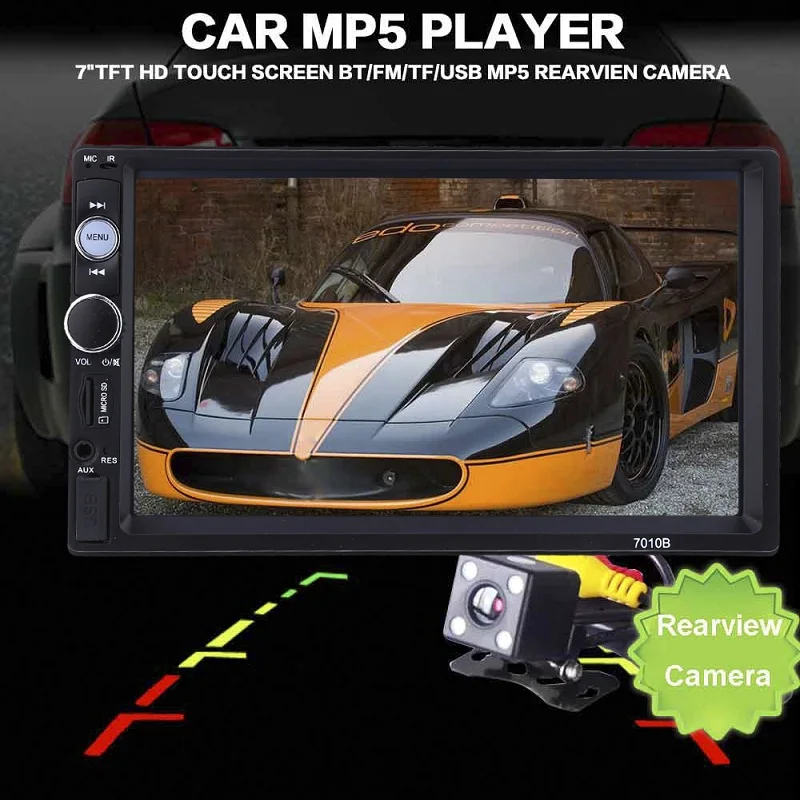 New Arrival 2DIN Car Video Player Touch Screen MP5 Player Bluetooth FM
