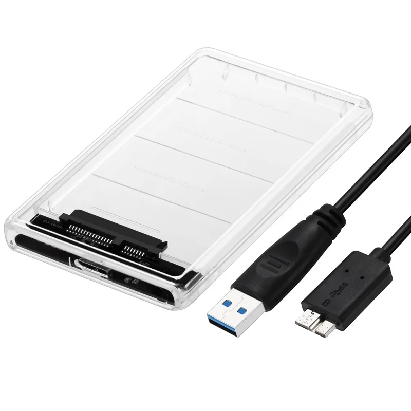 2,5 дюйма USB 3,0 USB 3,1 type-C SATA HD коробка SSD HDD жесткий диск Внешний HDD корпус прозрачный чехол инструмент