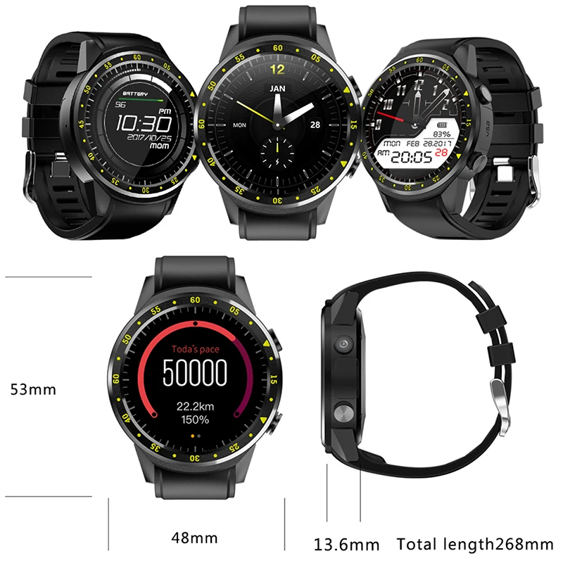 

F1 GPS Bluetooth Smart Watch Heart Rate Monitor Smartwatch SIM TF Card Watches for Android IOS Watch Phone reloj inteligente