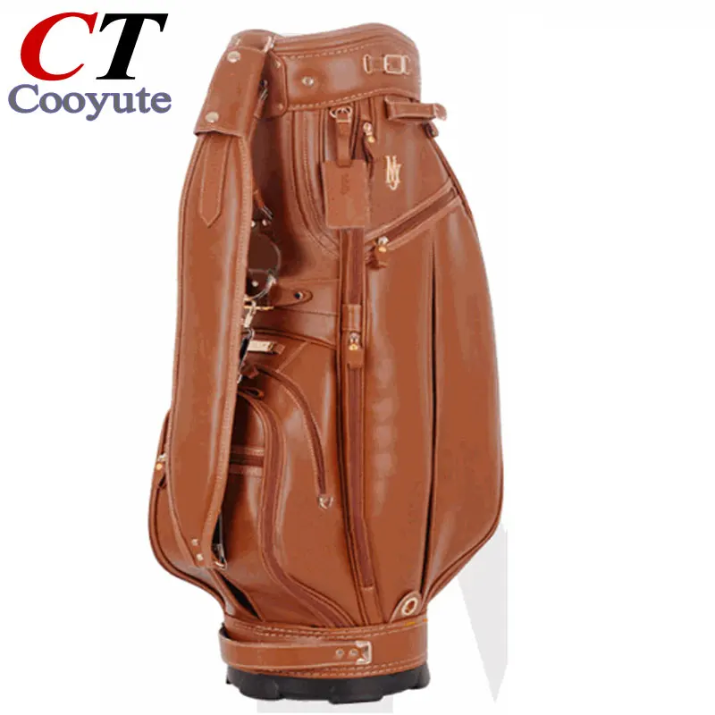 Cooyute جديد غولف حقائب عالية الجودة pu حقائب رياضية في اختيار 9.5 بوصة الجلالة الغولف حقيبة الشحن مجانا