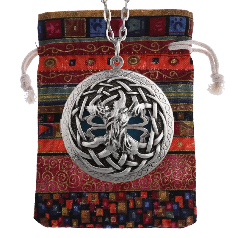 Эксклюзивный дизайн, античный серебряный кулон с узлами кельтса, медальон, ароматерапия, эфирное масло, диффузор, медальон, ожерелье
