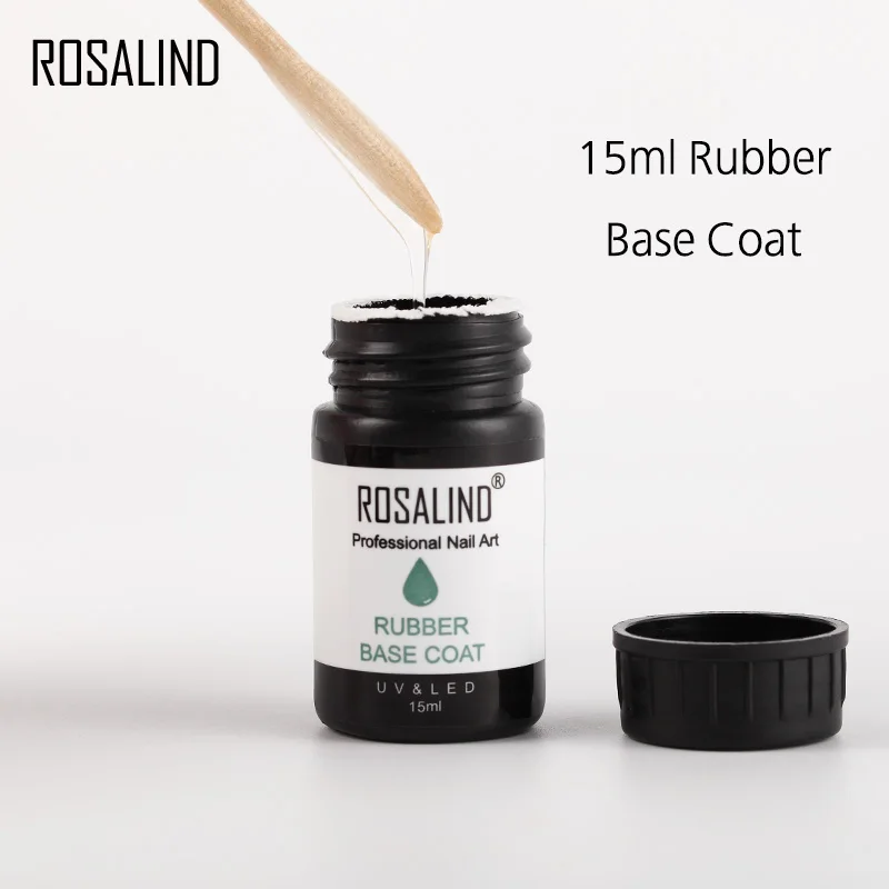 

ROSALIND 1PCS Base Top Gel Nail Polish Nails Art Magic Professional Varnish Long-lasting Manicure Rubber Gel Lacquer base coat
