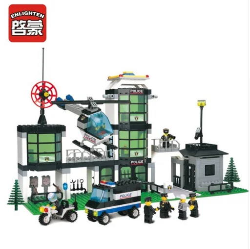 110 466pcs SWAT/Police Constructor Model Kit Blocks Compatible LEGO Bricks Toys for Boys Girls Children Modeling