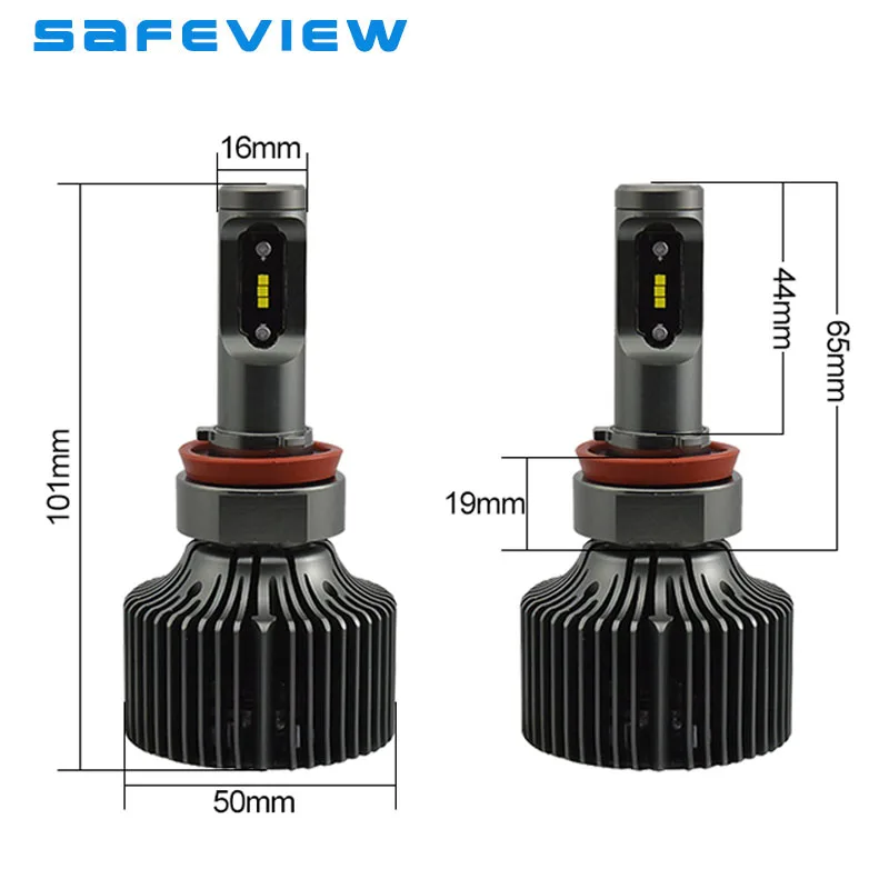SAFEVIEW H8 H9 H11 светодиодный Автомобильные фары лампы 30W 6000K 8400LM Luces Para Авто