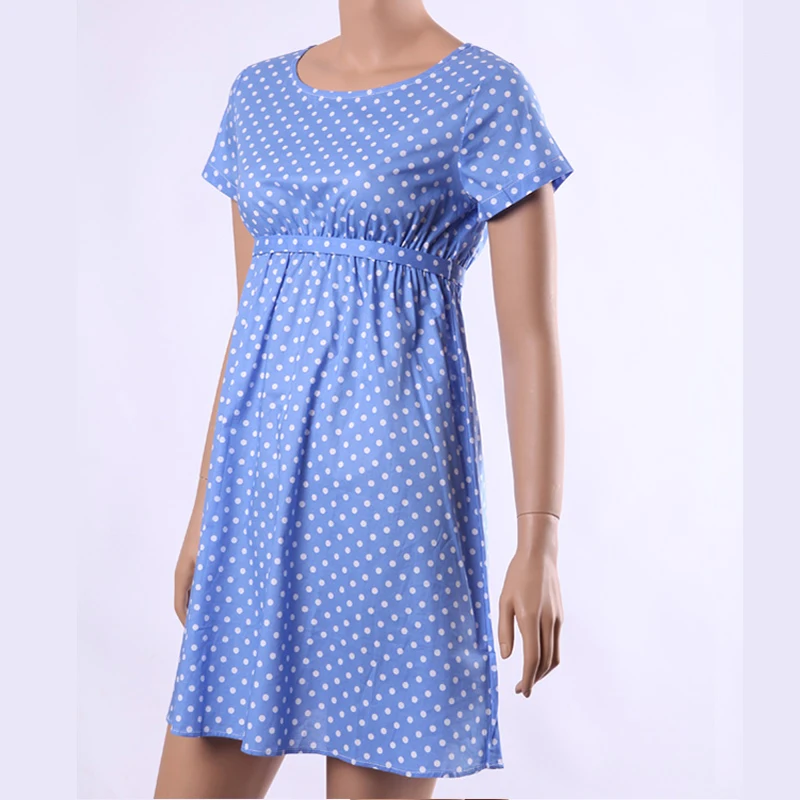 

plus size blue polka dot Elegant Women Polka Dot Dress Princess Kate Middleton Pregnant Women Casual Print Dresses