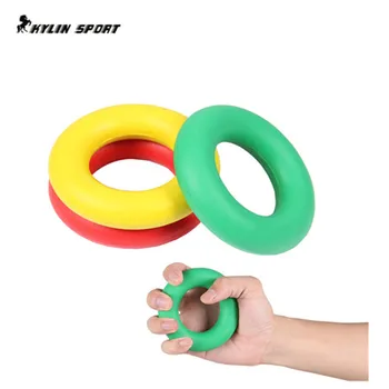 

Sport Brand Muscle Power Training Rubber Grip Ring Exerciser Gripper Strength Finger Hands Grip Free Ship