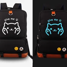 Япония Аниме Неко Atsume Косплей рюкзак модная парусиновая студент световой Cat дворе Школьный Унисекс Дорожные сумки