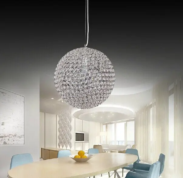 Rain Drop pendant light Lamp modern k9 Crystal Ball Fixture Lighting 7