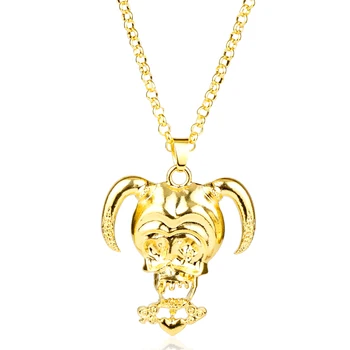 

MOCHUN Wholesale Suicide Squad Neclace clown Skull Harley Quinn Pendant Necklace Shiny Gold Neckwear Women Choker Necklace-30