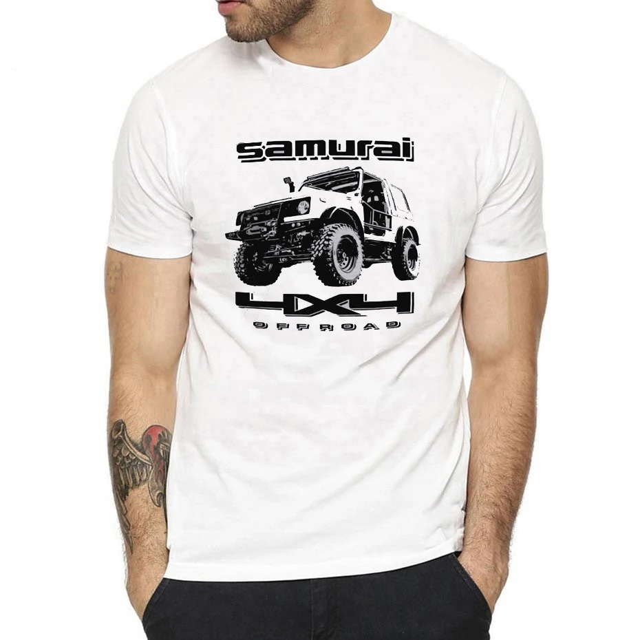 

Men T Shirt Off Road Fan Suzuki Samurai S Short Sleeve White Shirt S-3XL Funny T-shirt Novelty Tshirt Men