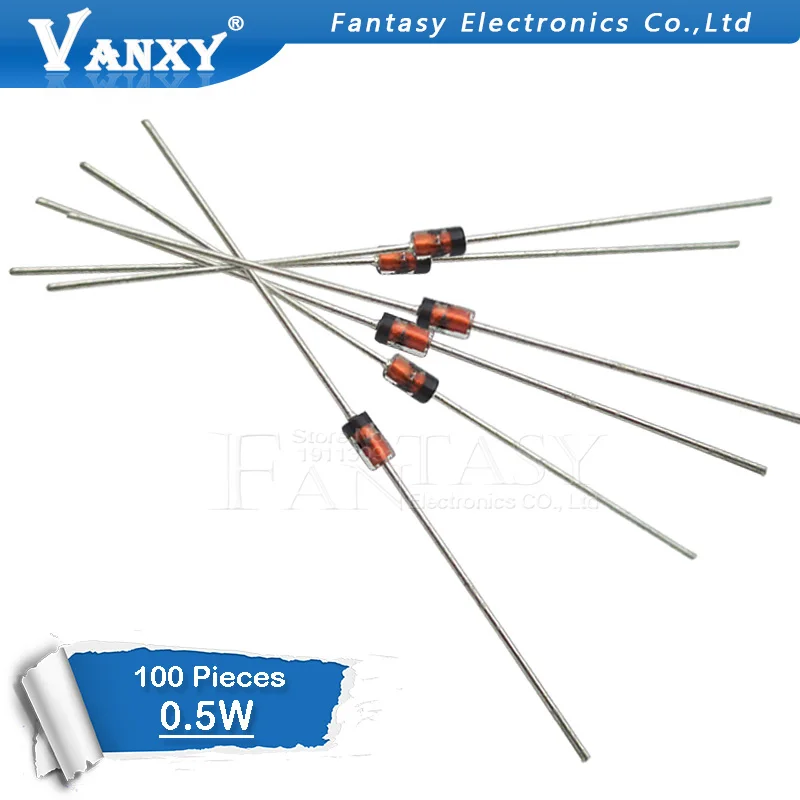100 шт. 0 5 Вт Диод Зенера 500 МВт DO 35 1/2 BZX55C 2 4 В 7 в 3 6 9 1 8 10 в|zener diode|diode zenerzener diode 3.3v |