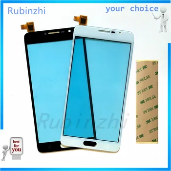 

RUBINZHI Phone Touch Screen For Alcatel One Touch Flash Plus 2 Front Glass Panel Digitizer Repair Parts Replacement +3M tape