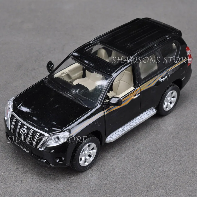 1:32 Scale Diecast Metal Car Model Toyota Land Cruiser Prado Suv Replica Pull Back Toy With Sound &Amp; Light