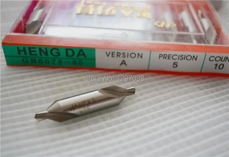 Good quality 5PCS 5MM HSS Center Drills 60 degree Combined Countersinks
